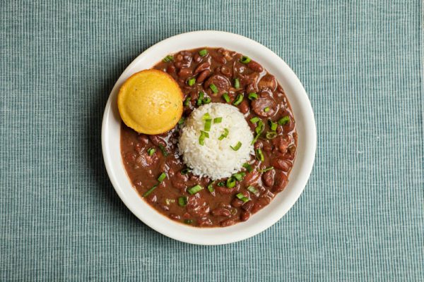 Red Beans and Rice w/ Jalapeno Cornbread